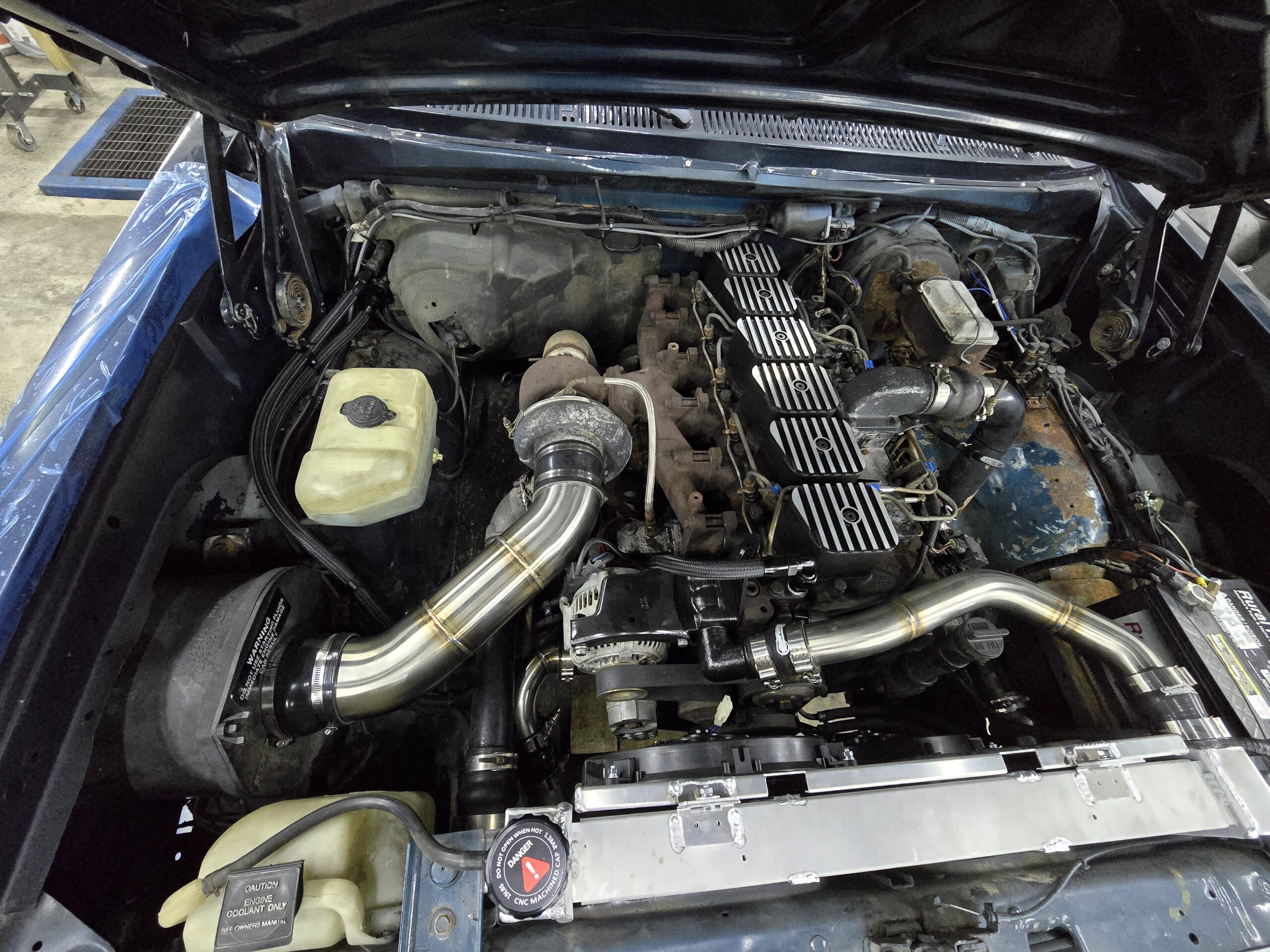 1989-1993 5.9 Cummins 4" Stainless Steel Cold Air Intake System 2