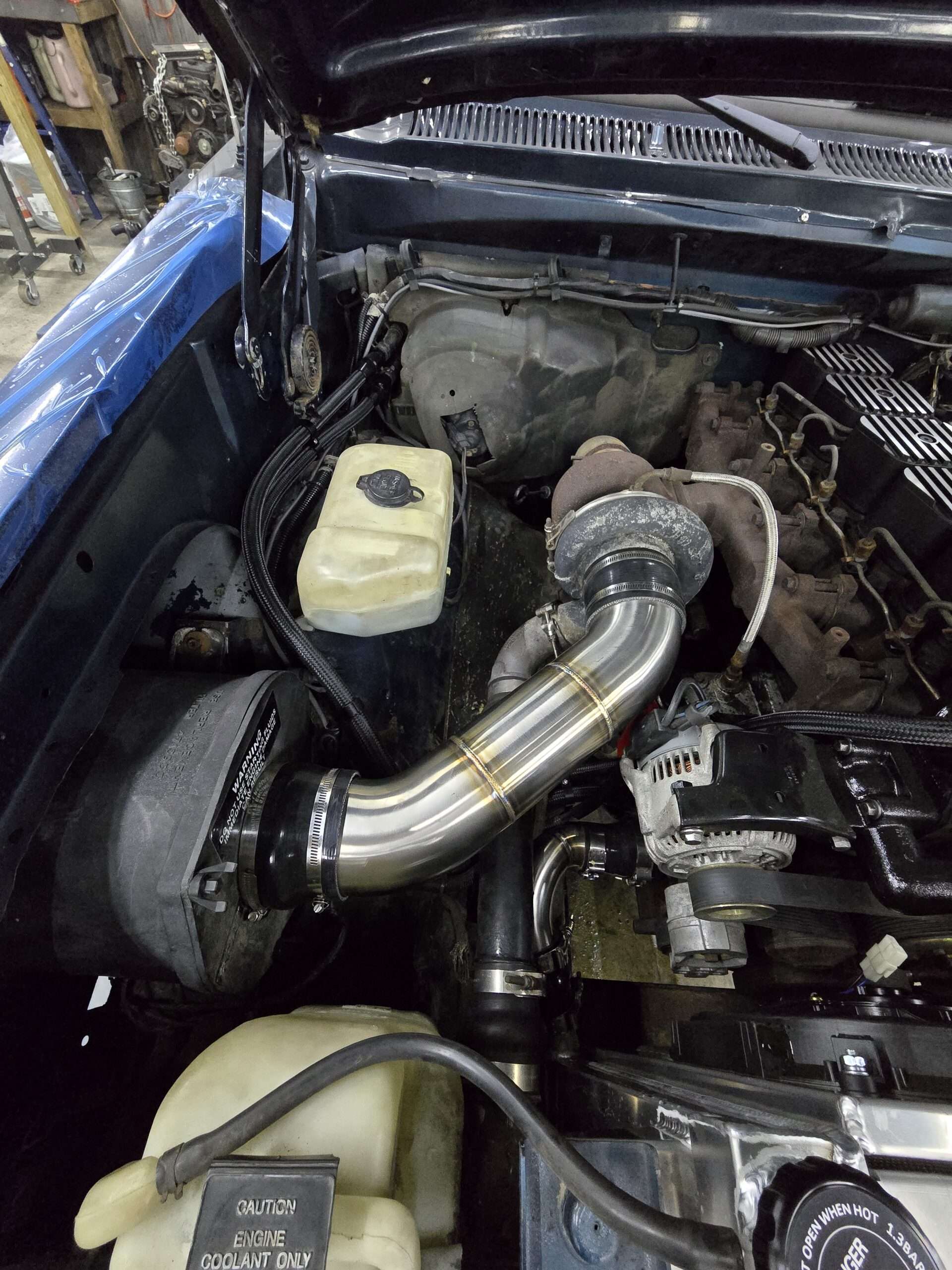 1989-1993 5.9 Cummins 4" Stainless Steel Cold Air Intake System 3