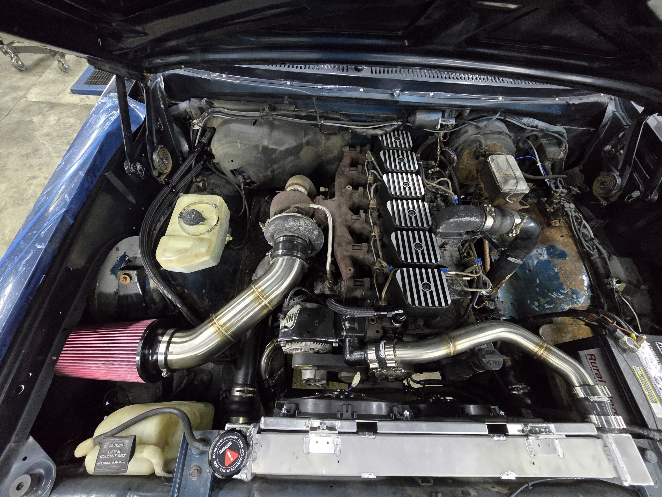 1989-1993 5.9 Cummins 4" Stainless Steel Cold Air Intake System 4